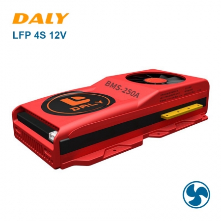 Daly 4S 80A~500A 12V LiFePO4 BMS Common Port mit Balance Wasserdichter Lüfterfunktion