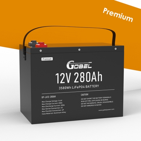 12V 280Ah LiFePO4 Batterie GP-LA12-280AH Premium Deep Cycle Batterie mit 3,5 kWh Energie